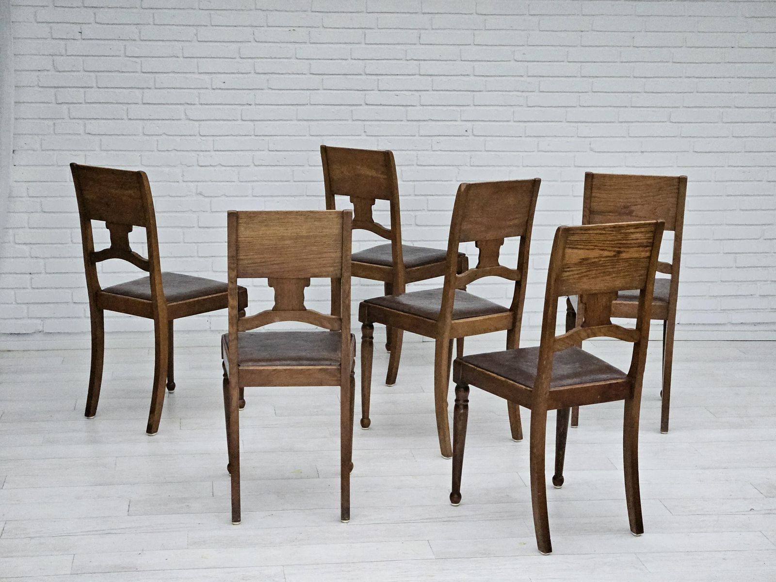 1930s, Set Of 6 Scandinavian Chairs, Original Good Condition. photo furniture