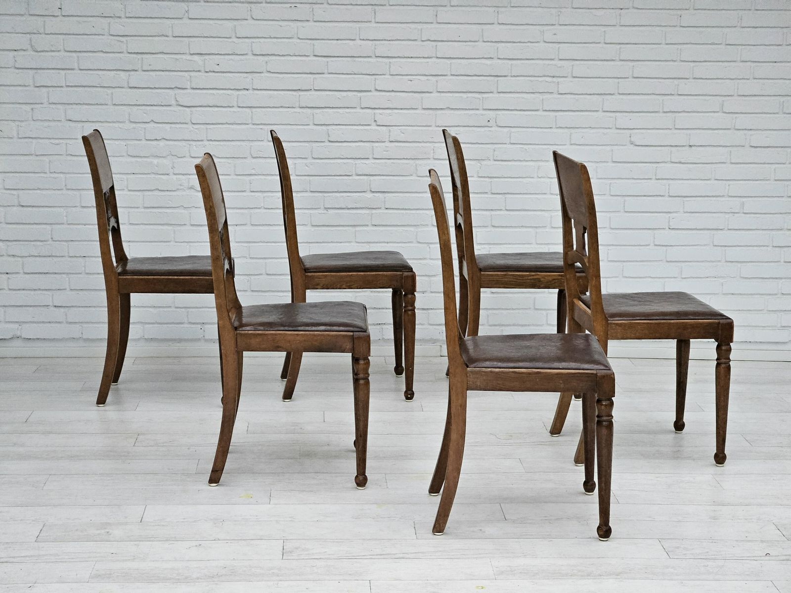 1930s, Set Of 6 Scandinavian Chairs, Original Good Condition. photo Furniture