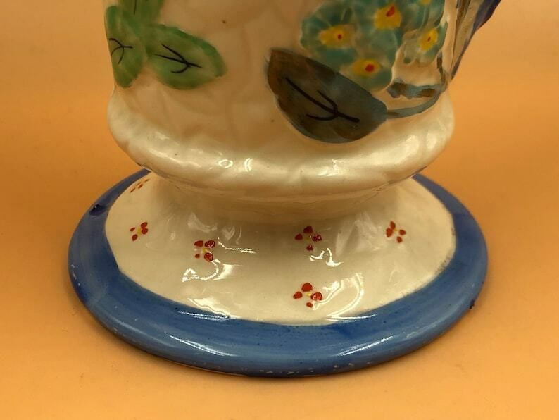 photo furniture Art Deco James Kent Fenton Polyanthus Large Majolica Jug / Pitcher. 1930's. 7".