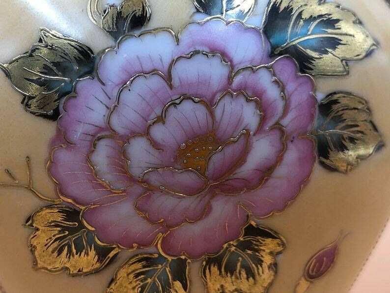 Pair Antique Noritake Maruki (Komaru) Highly Decorated Vases. Height 5.5". photo Home Decor