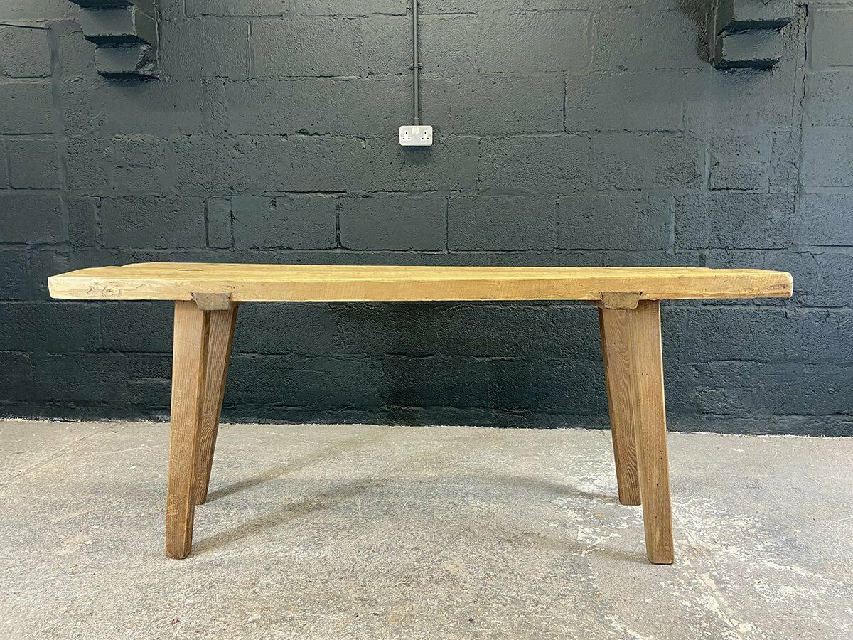 An Early 20th Century Hardwood Butchers Table Or Pig Bench From Hungary photo furniture