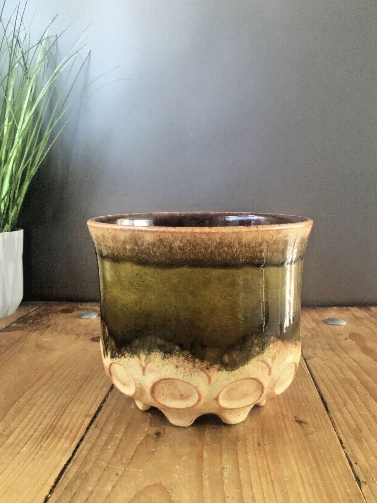 Retro 60's U Uebelacker Keramik West German Pottery Plant Pot 216/15 Space Age photo buy