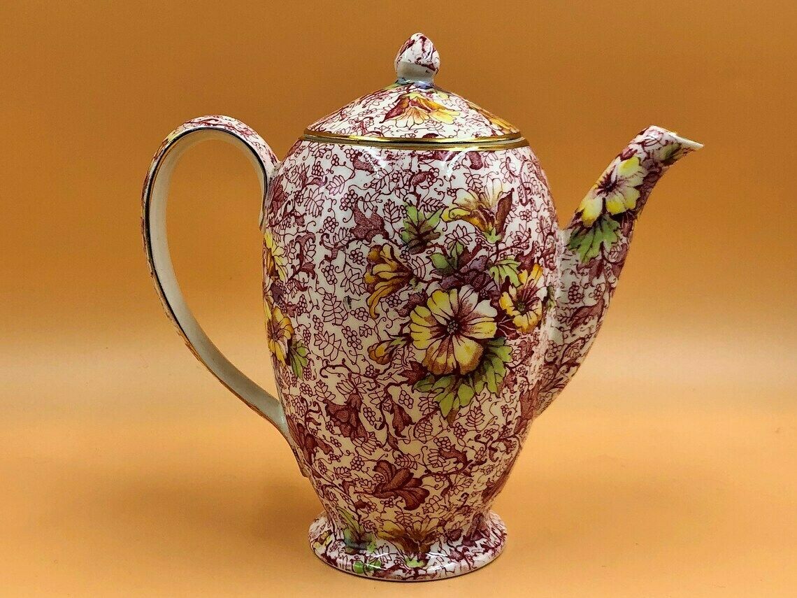 Vintage Royal Winton Dorset Chintz 1 Pint Capacity Coffee Pot photo for sale