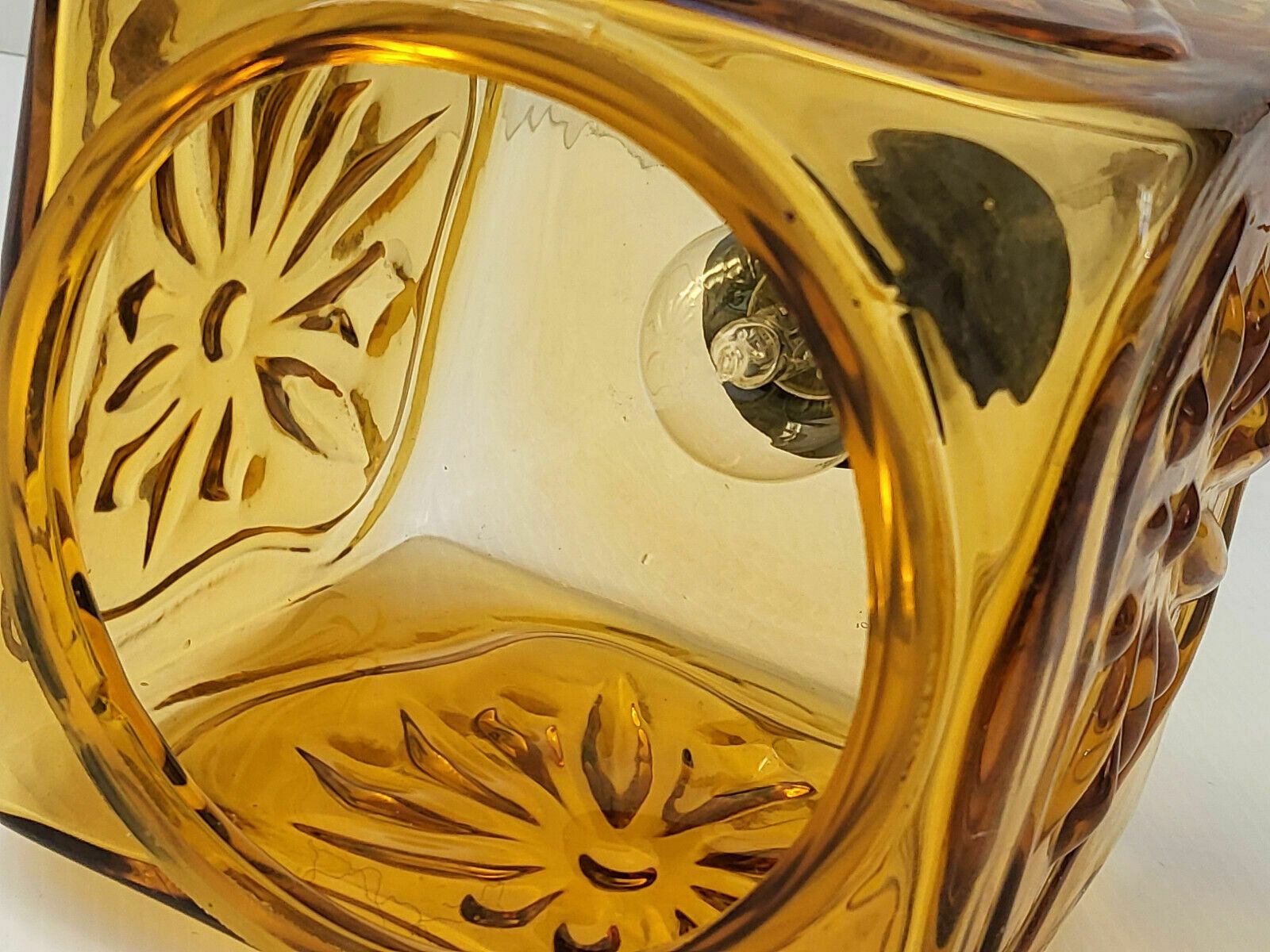 photo furniture Vintage Scandinavian Glass Pendant Chandelier 1960 Brass And Teak 60s 1960s