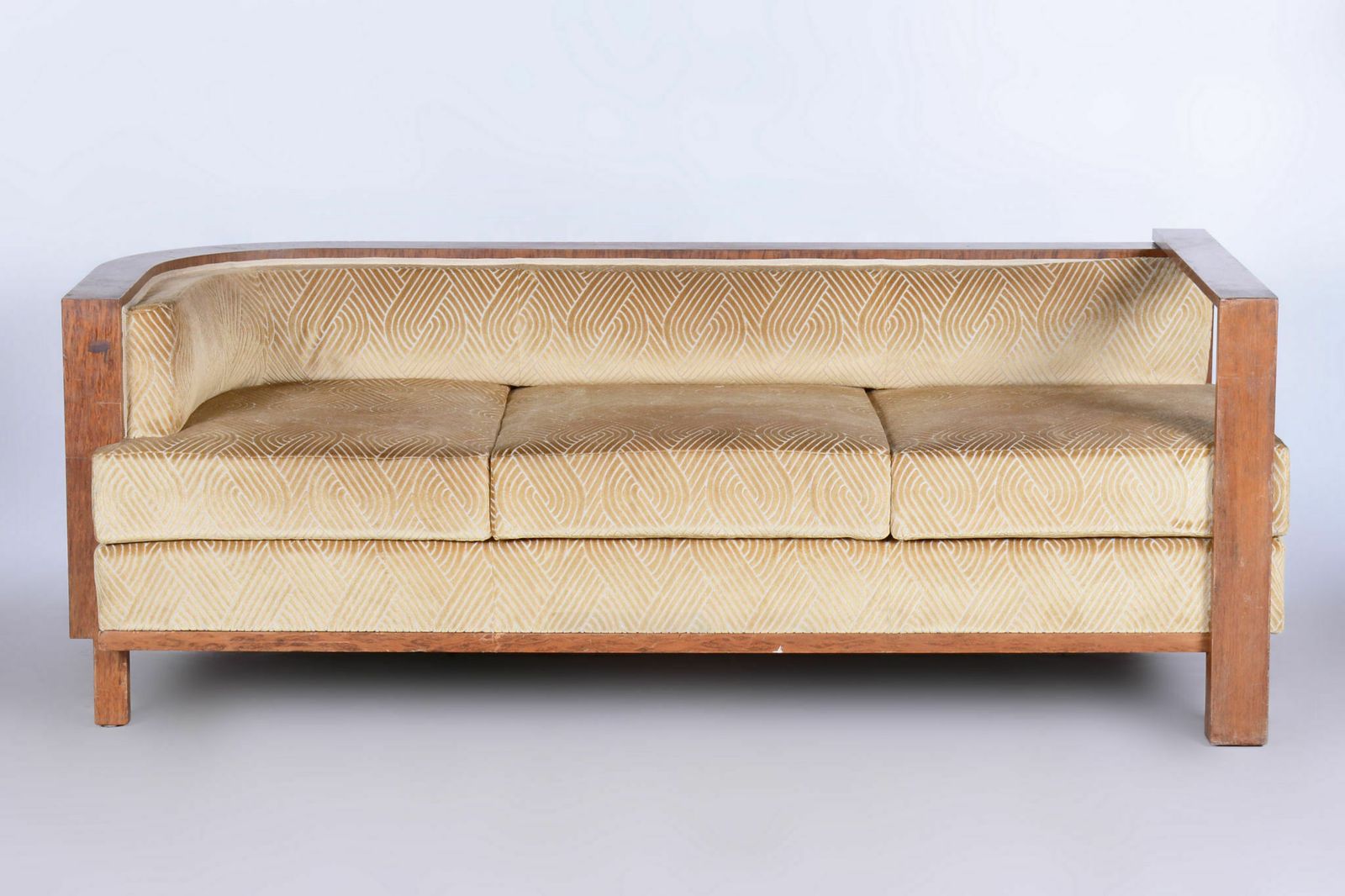 photo vintage Palisander Set With Coffee Table, Art Deco, Restored, France, 1920s