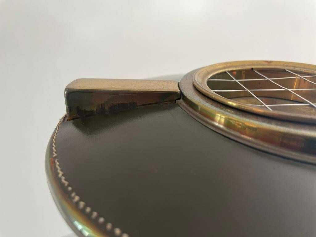 photo furniture Exclusive Ufo Design Black And White Metal Italian Tripod Ashtray, 1950s, Italy