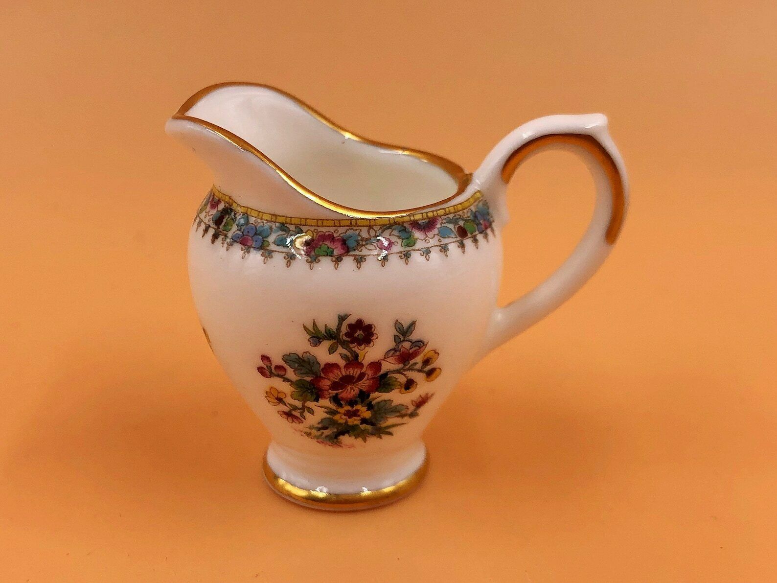 Coalport China Ming Rose Miniature 8 Piece Cabinet Coffee Set. Coffee Pot, Creamer, Sugar, & 1 Trio photo buy