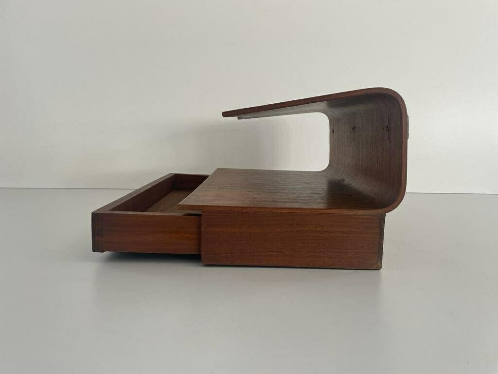 Italian Wood Floating Shelf With Drawer, 60s, Italy photo Furniture