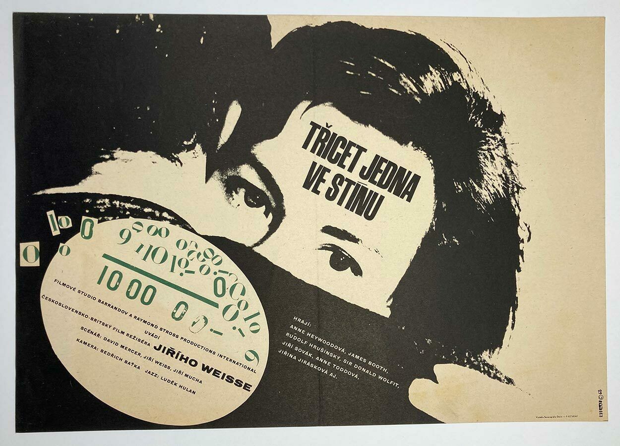 Movie Poster, Ninety Degrees In The Shade, Jiří Hilmar, 1965
