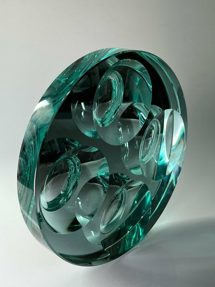 Mirrored Crystal Vide Poche By Max Ingrand For Fontana Arte, Milano photo vintage