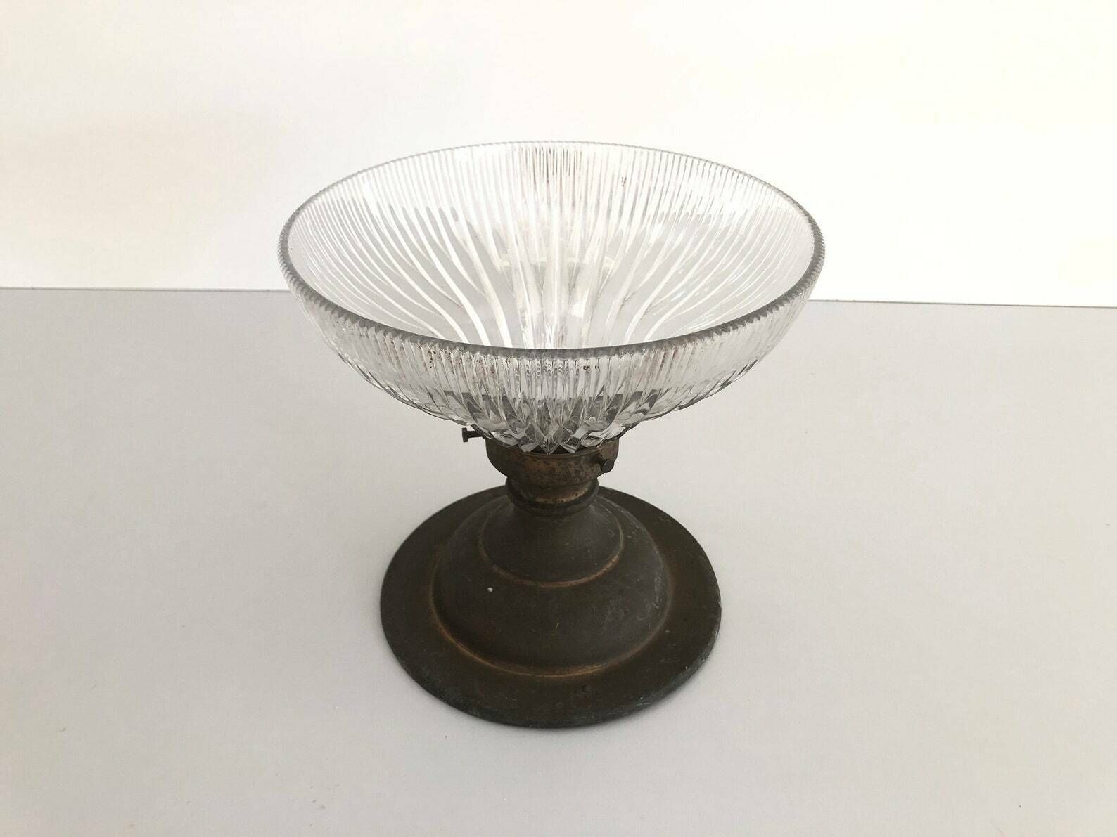 Art Deco Glass Ceiling Lamp, 1940s, Germany