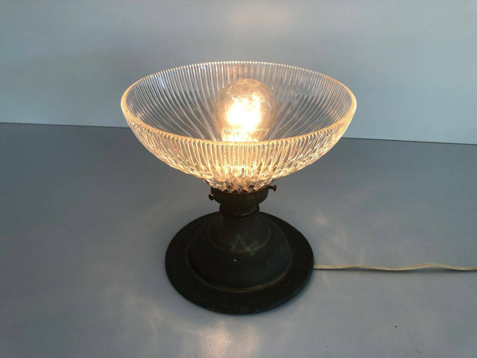 Art Deco Glass Ceiling Lamp, 1940s, Germany photo furniture