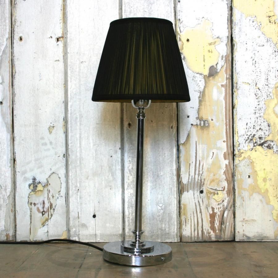 Set Of 10 Table Lamps With Chrome Bases