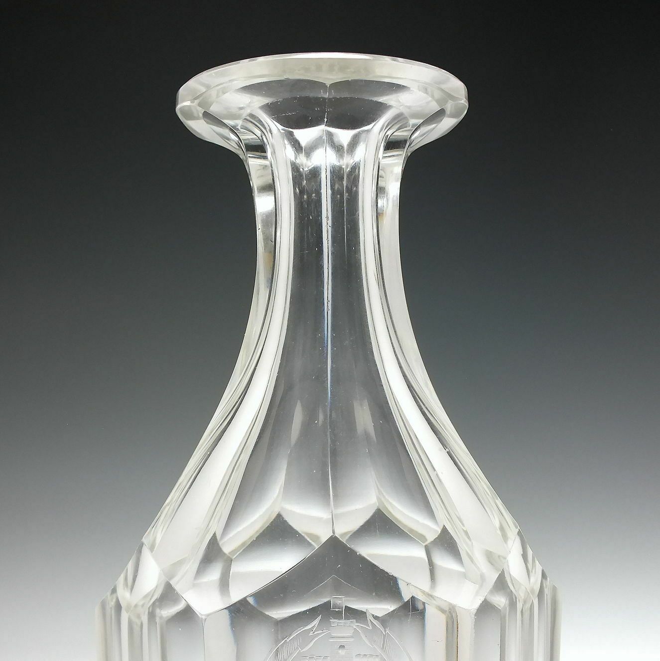 Georgian Anglo Irish Inniskilling Dragoons Glass Wine Or Water Carafe C1840 photo Home Decor