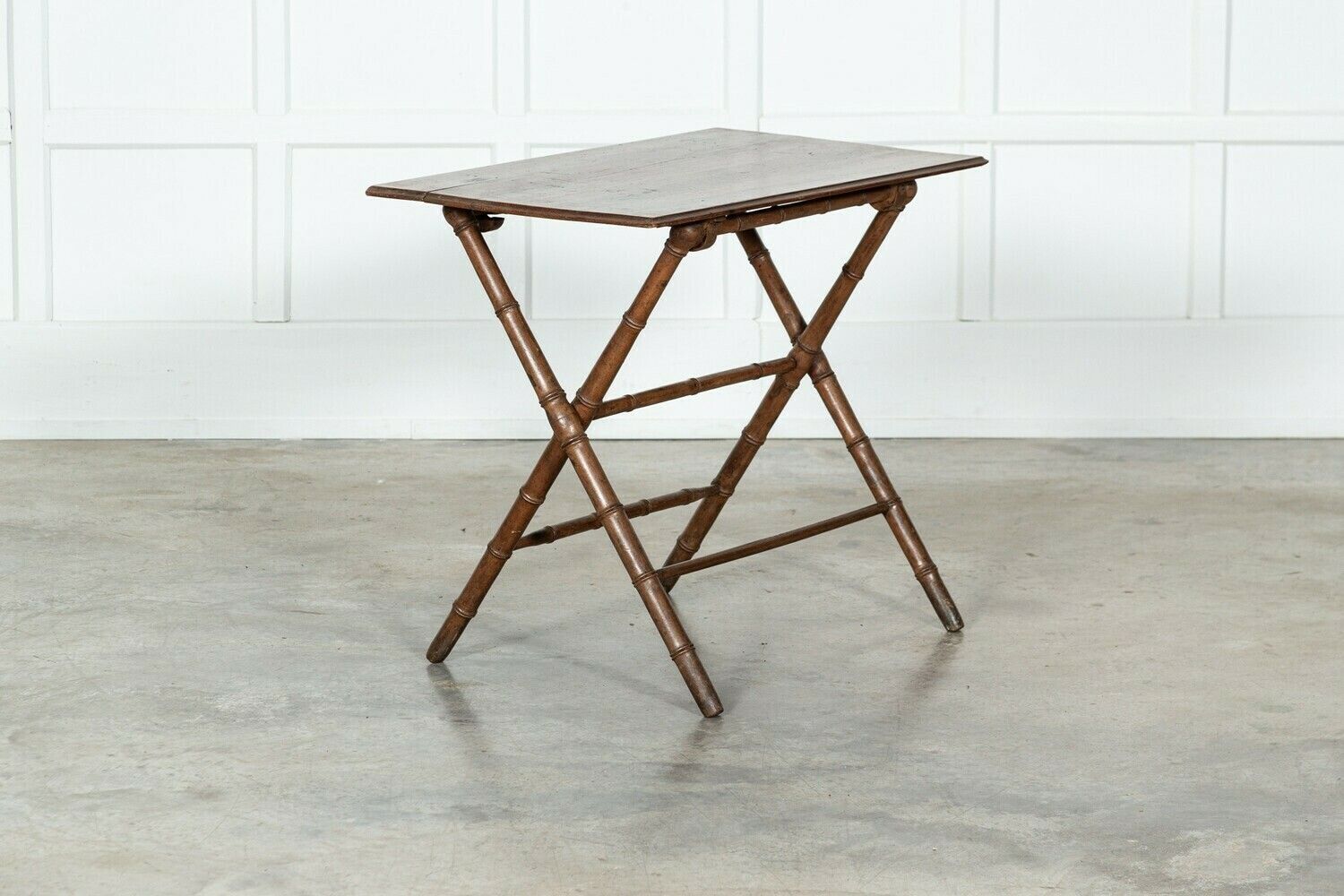19thc French Faux Bamboo Pine Vendange Table photo furniture