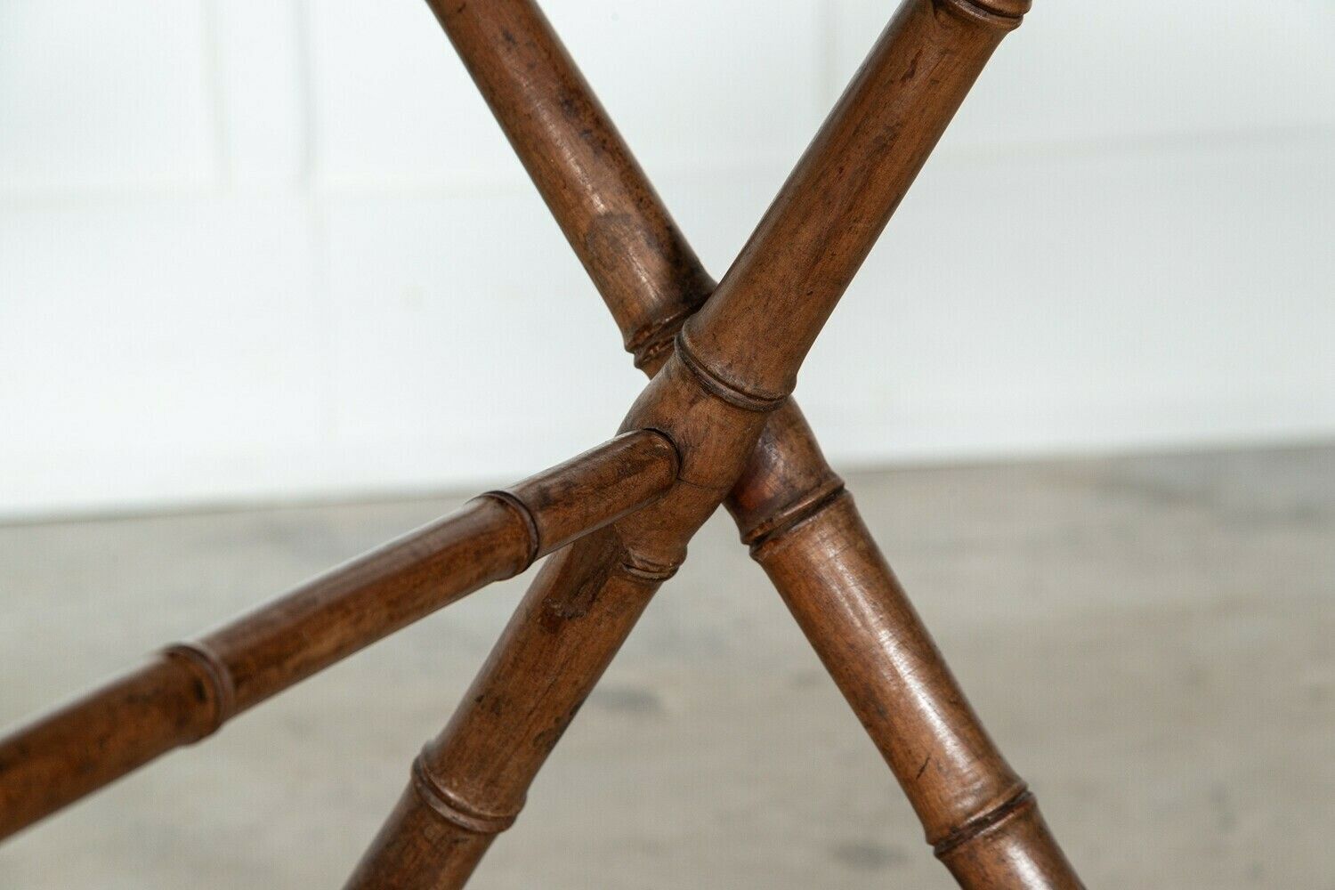 19thc French Faux Bamboo Pine Vendange Table photo Furniture