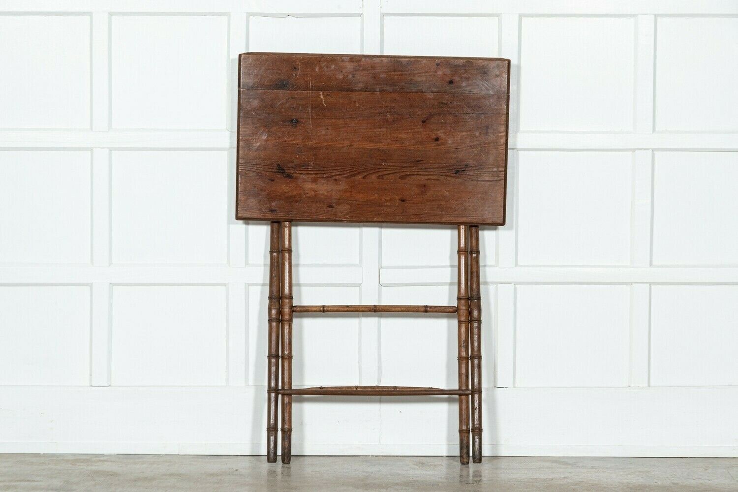 photo vinterior 19thc French Faux Bamboo Pine Vendange Table