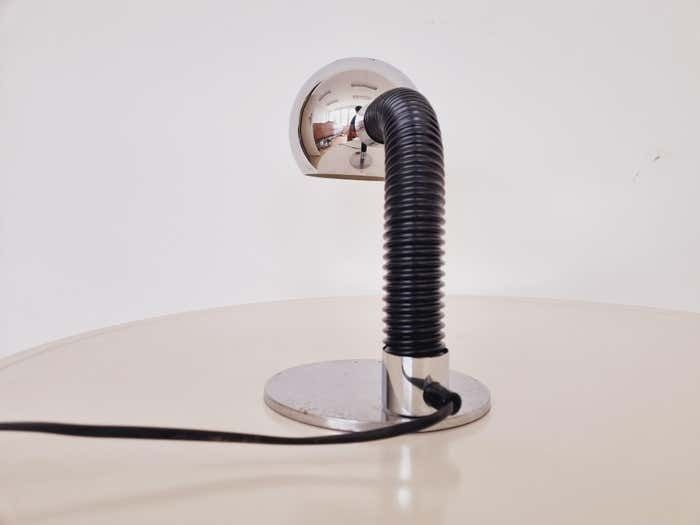 Pair Of Midcentury Table Lamp Targetti Sankey Space Age Italy 1970s photo vintage