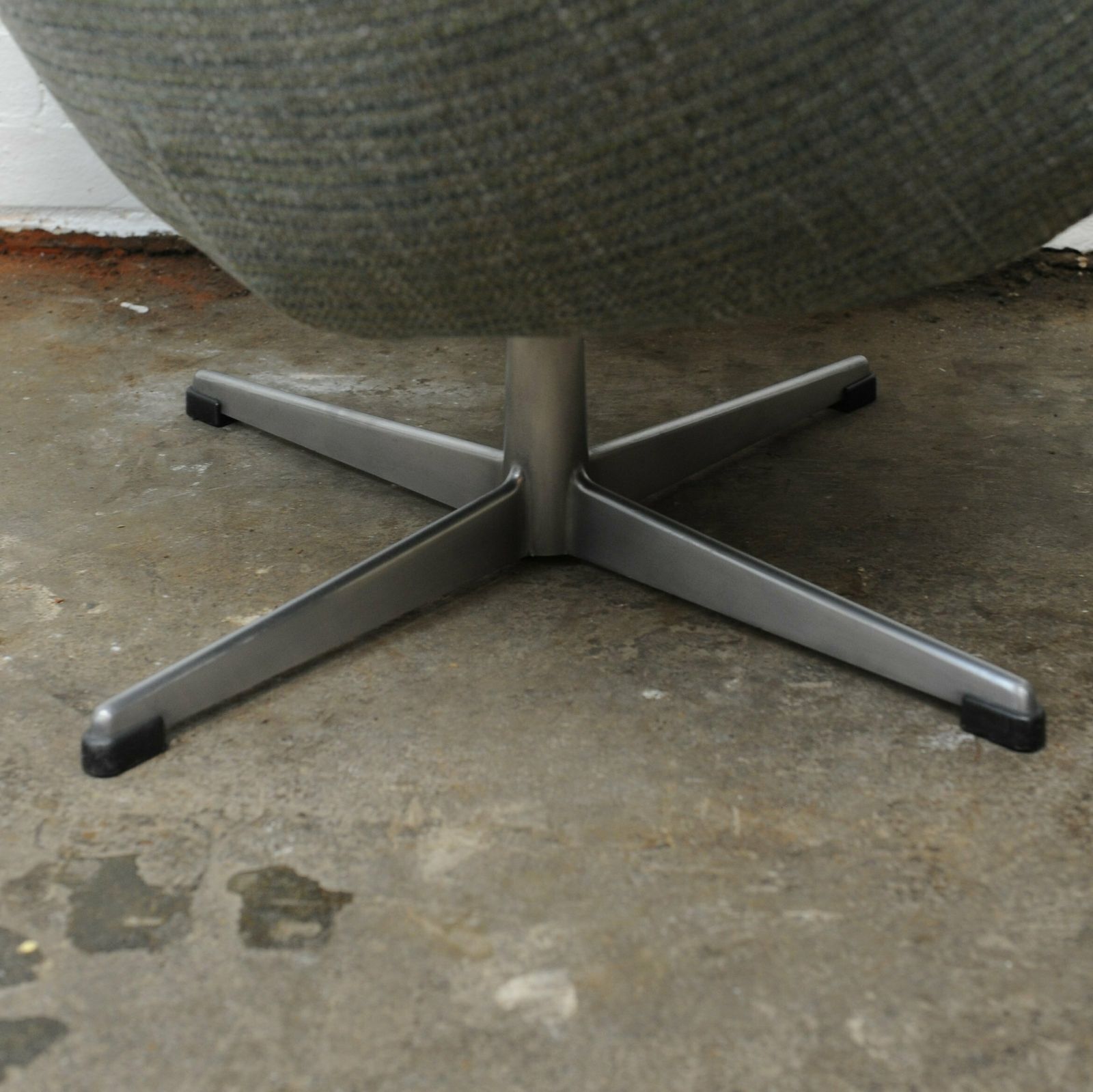 Vintage Swivel Newly Upholstered Blue/Grey Egg Chair 1970s photo 765.0