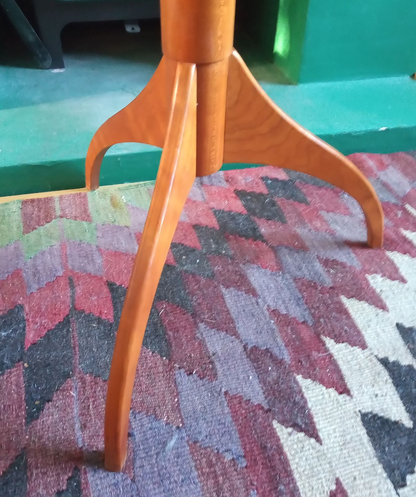 Vintage Oak Shaker Square 'Candle Stand' Table photo vinterior