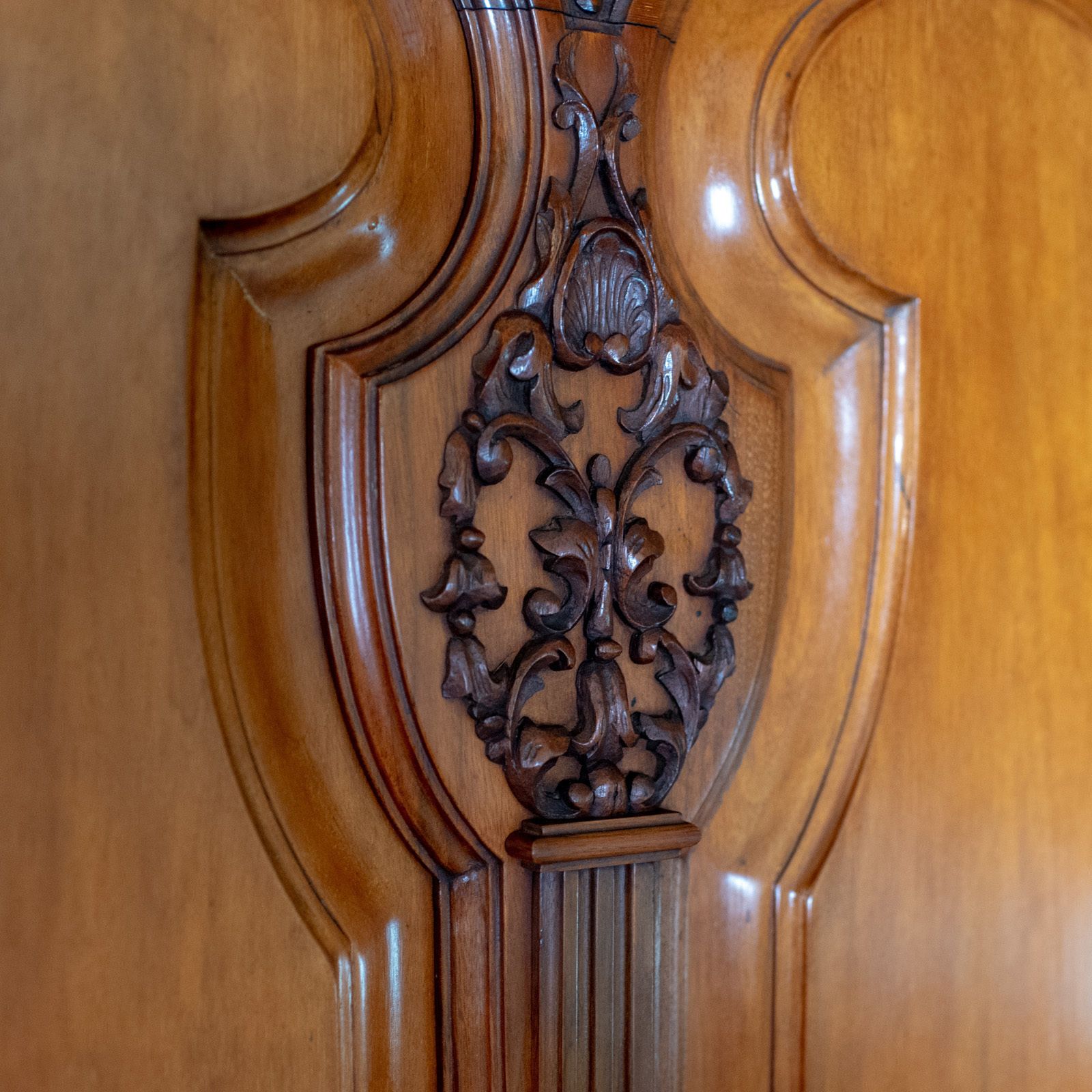 Furniture Antique Wardrobe, English, Walnut, Compactum, R James Gloucester, Circa 1900 photo
