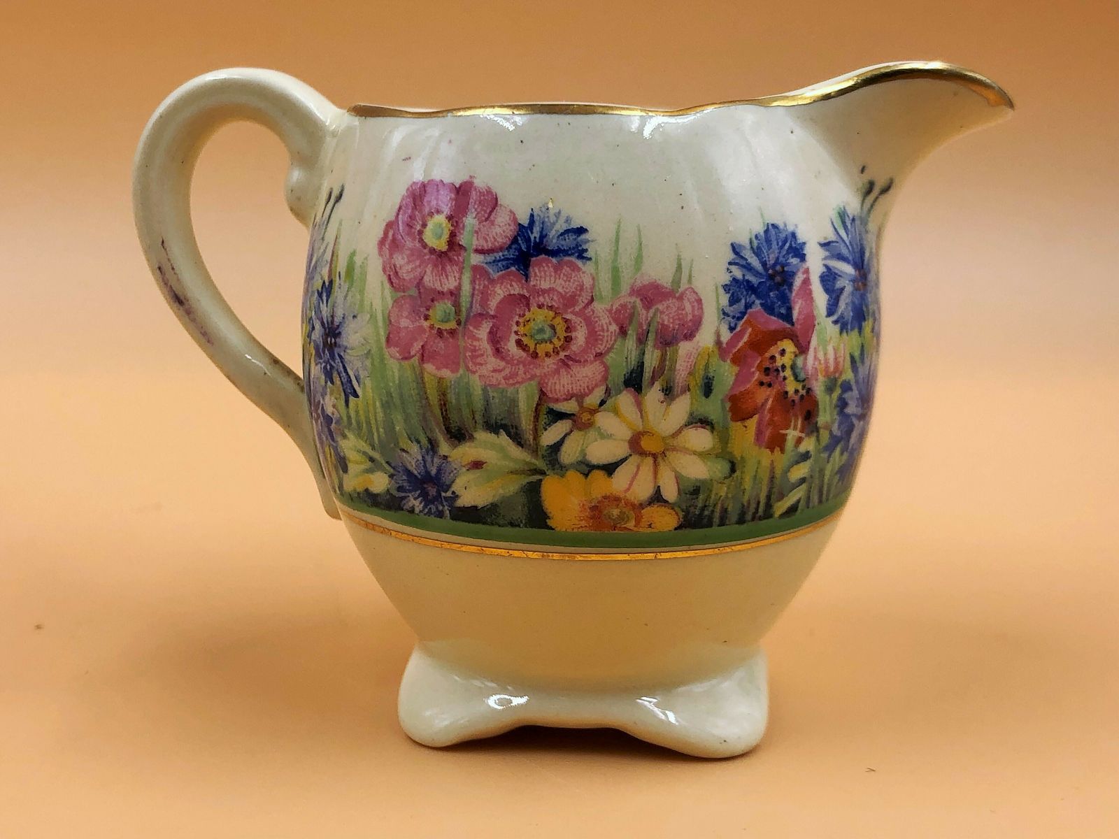 Home Decor Clarice Cliff Radiance Design Honeyglaze 1 Pint Globe Teapot, Creamer And Sugar Bowl Set. C1930. No. 10436. photo