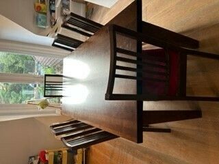 Birch Dining Table With 6 Ikea Chairs photo Furniture