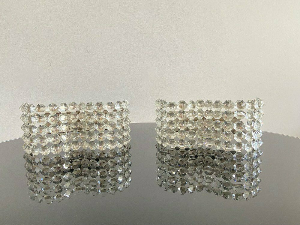 Italian Glass Wall Lamps, 1980s, Set Of 2 photo Lighting
