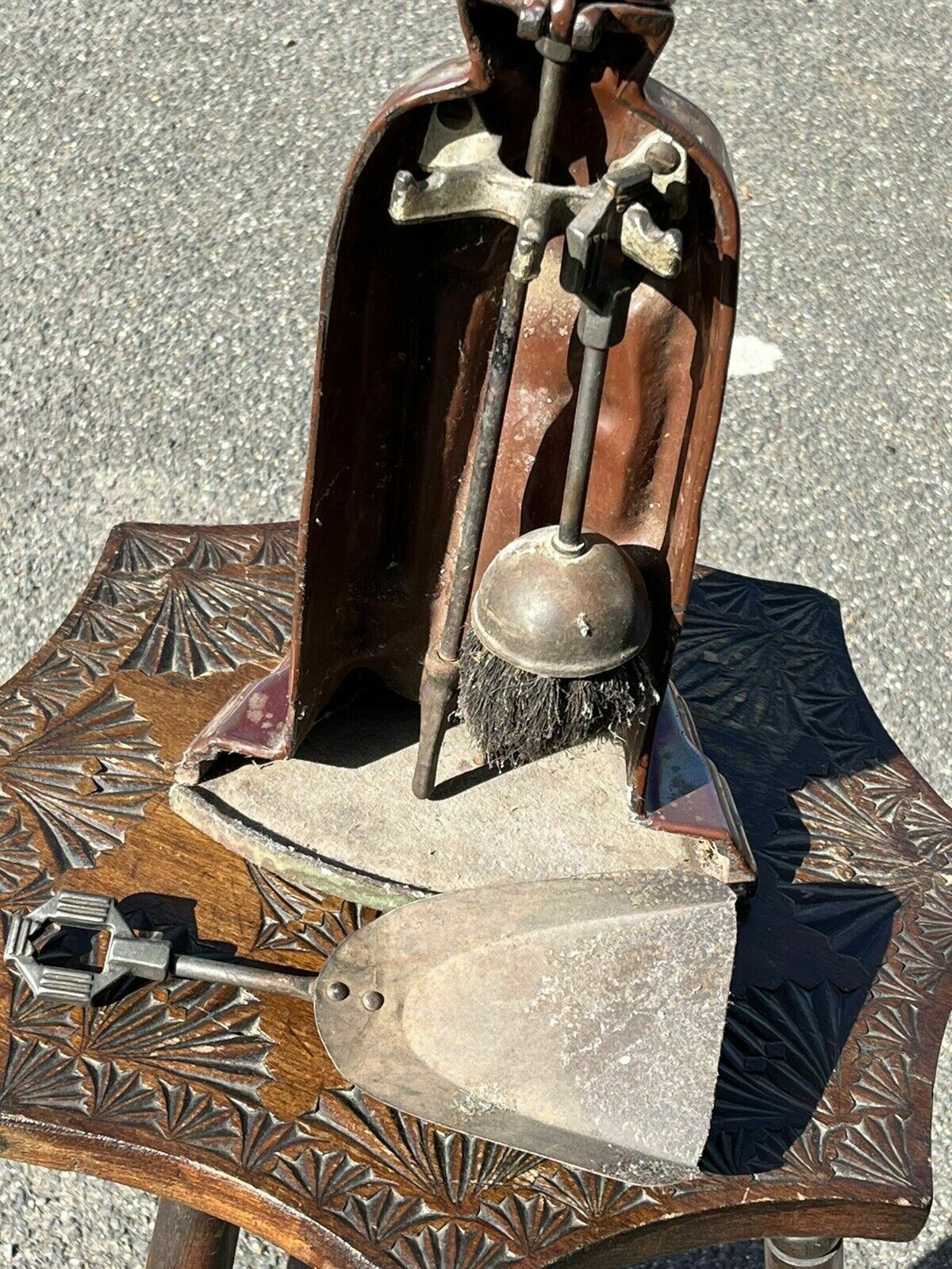 Art Deco Fireside Tools In The Form Of A Knight photo buy