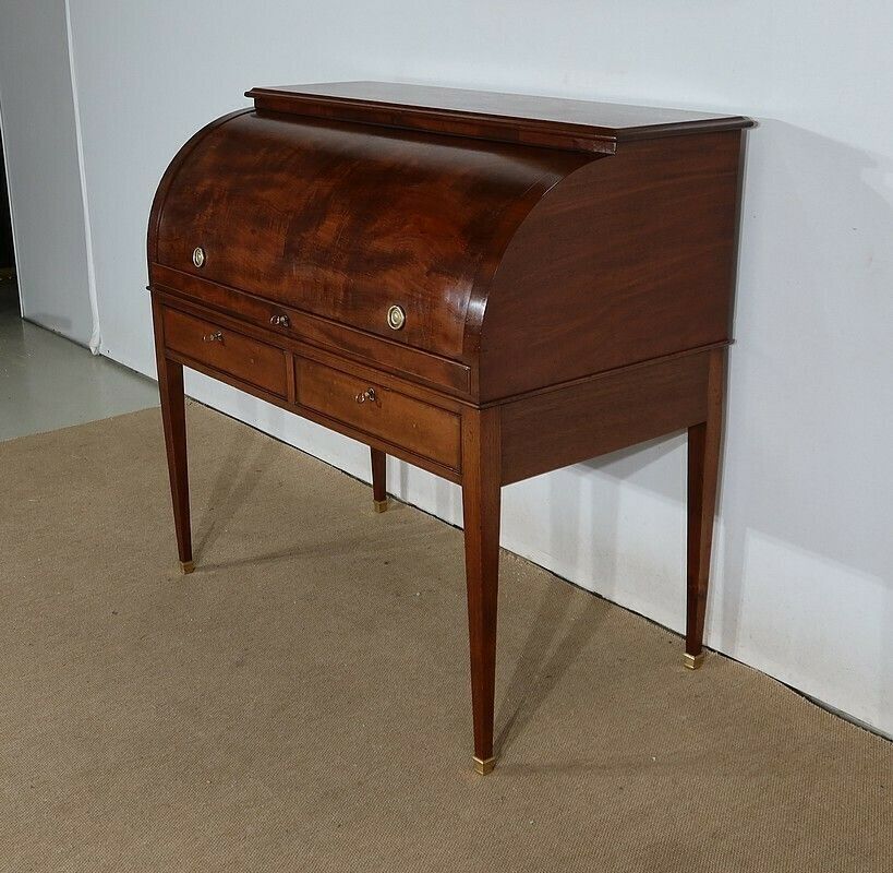 Mahogany Cylinder Desk, Directory, 1st Part 19th Century photo furniture