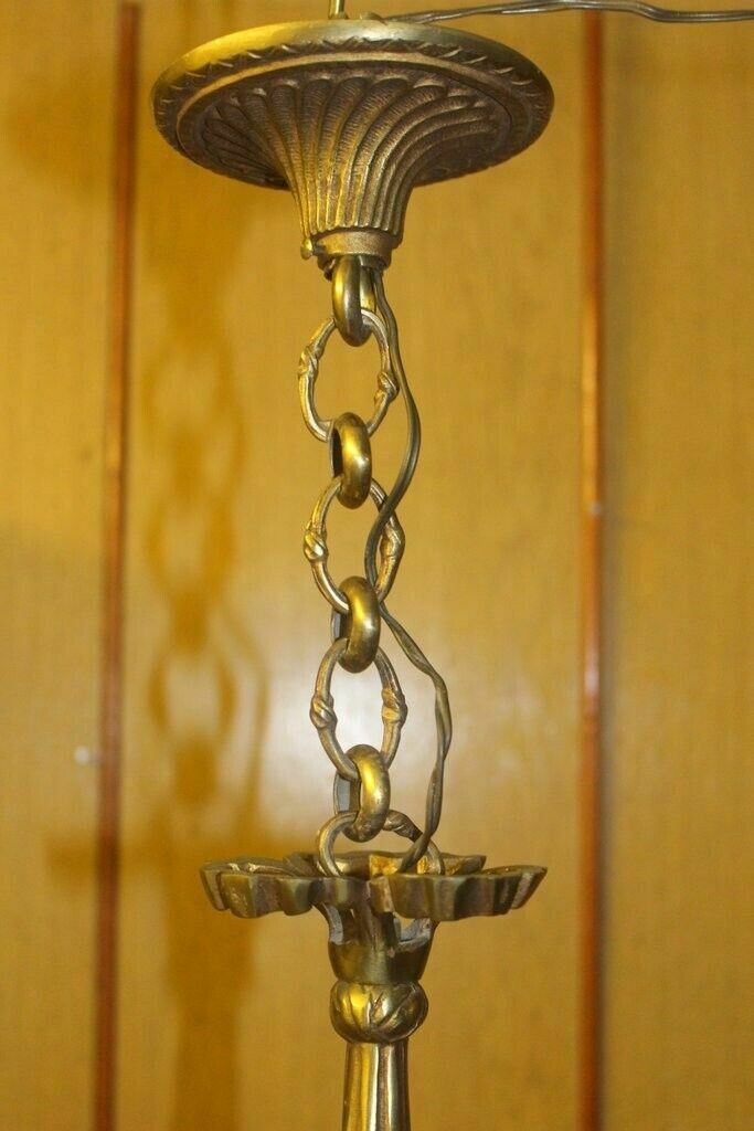 photo furniture Italian Heavy Bronze Empire Lamp Ceiling Chandelier Lamp 5 Lights 65 X 50 Cm