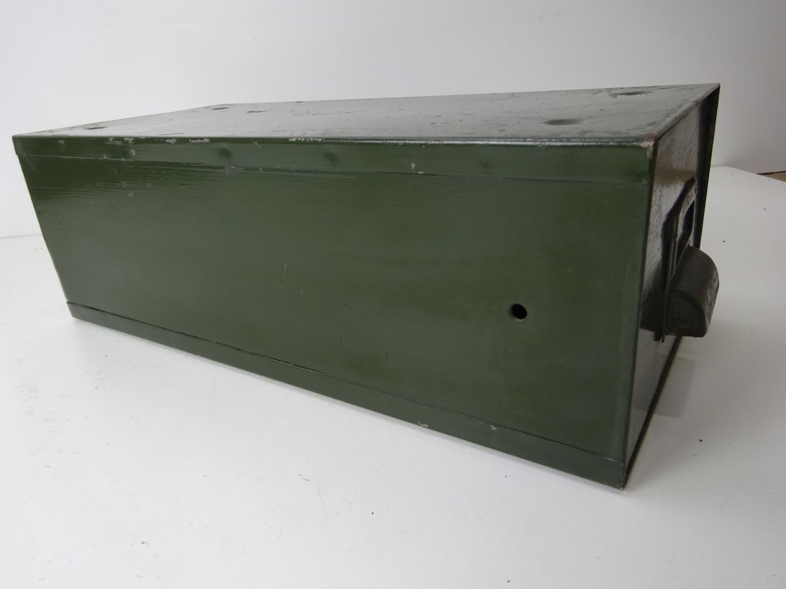 Industrial Dark Green Enamelled Metal Filing Index Drawer photo 60.0