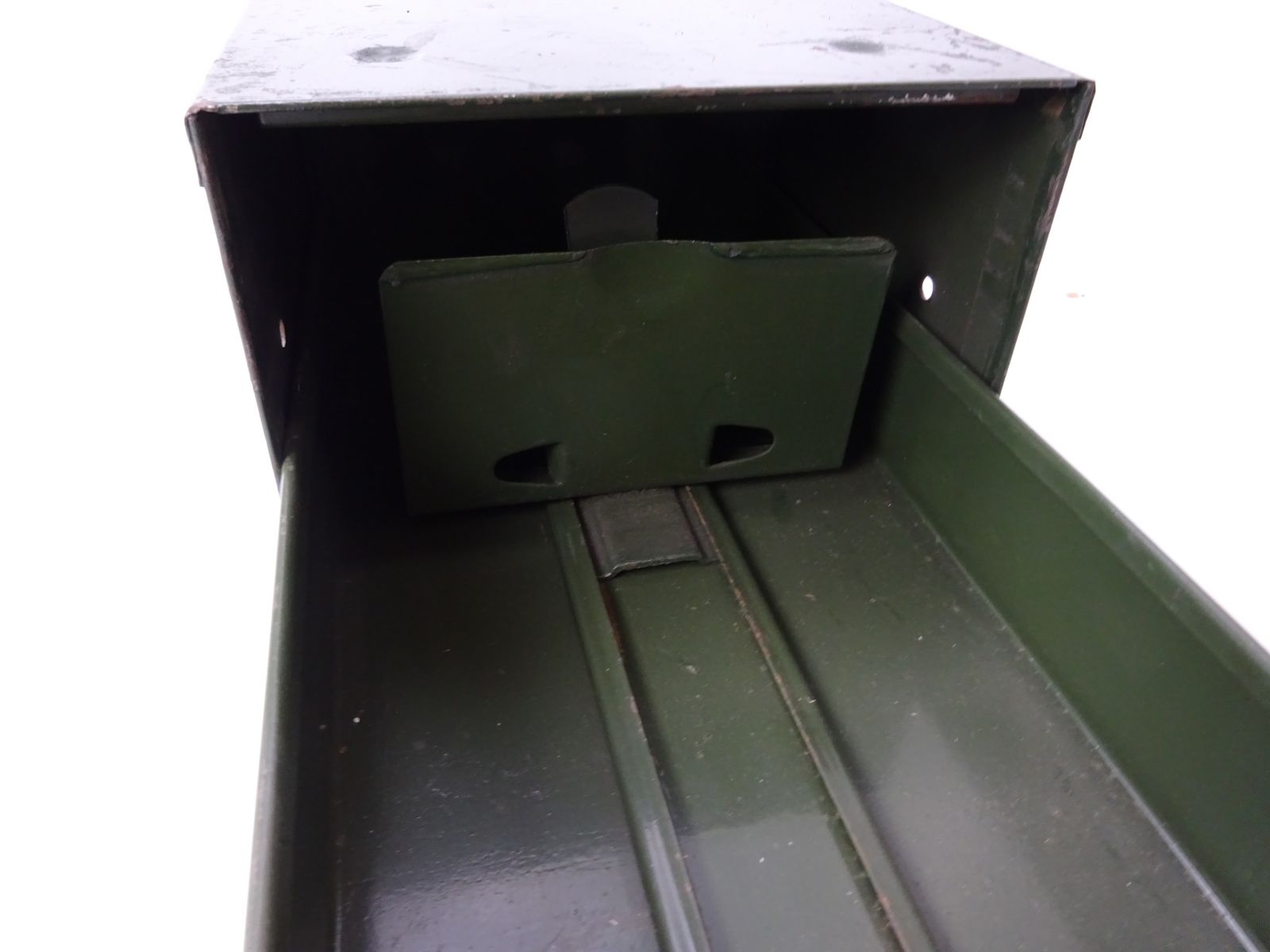 Industrial Dark Green Enamelled Metal Filing Index Drawer photo buy