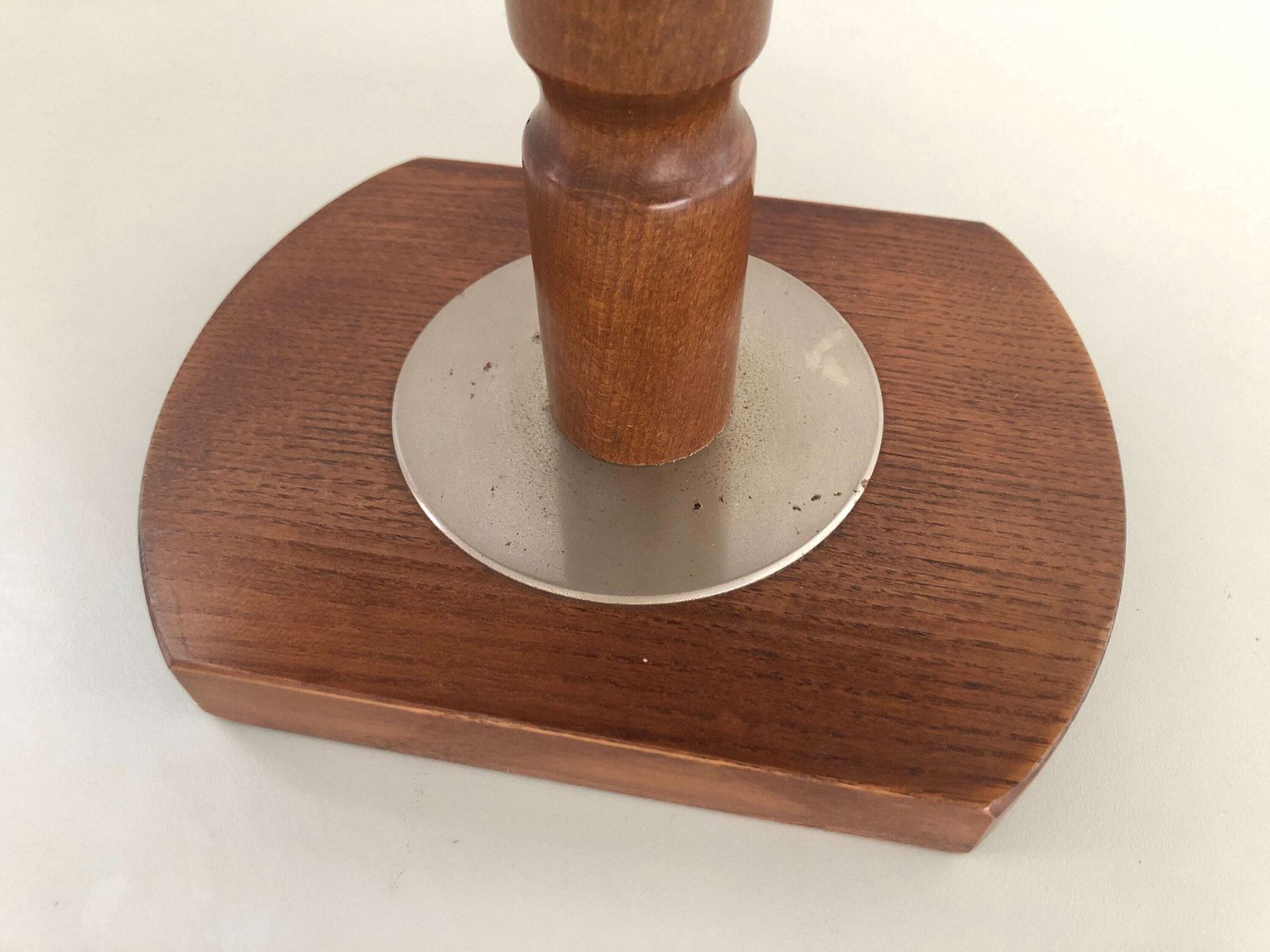 photo for sale Mid Century Italian Wood Magazine Stand With Asian Top, 1950s, Italy