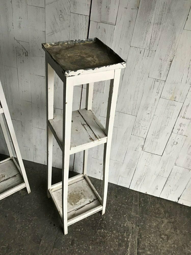 Wooden Plant Stands, Set Of 2, 1920s photo furniture