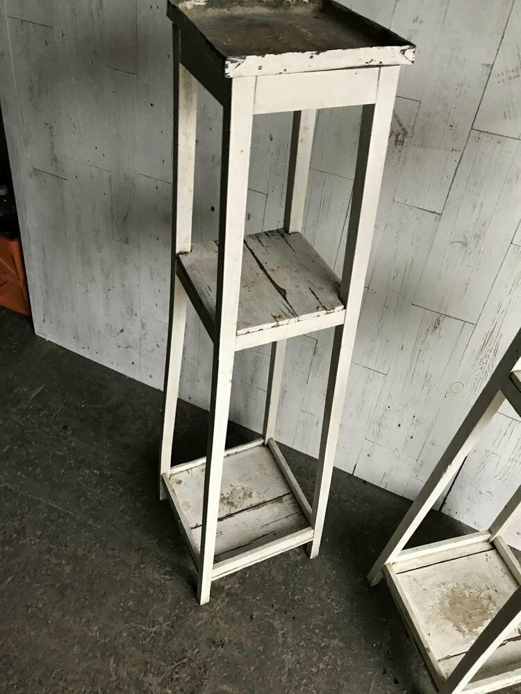 Wooden Plant Stands, Set Of 2, 1920s photo buy