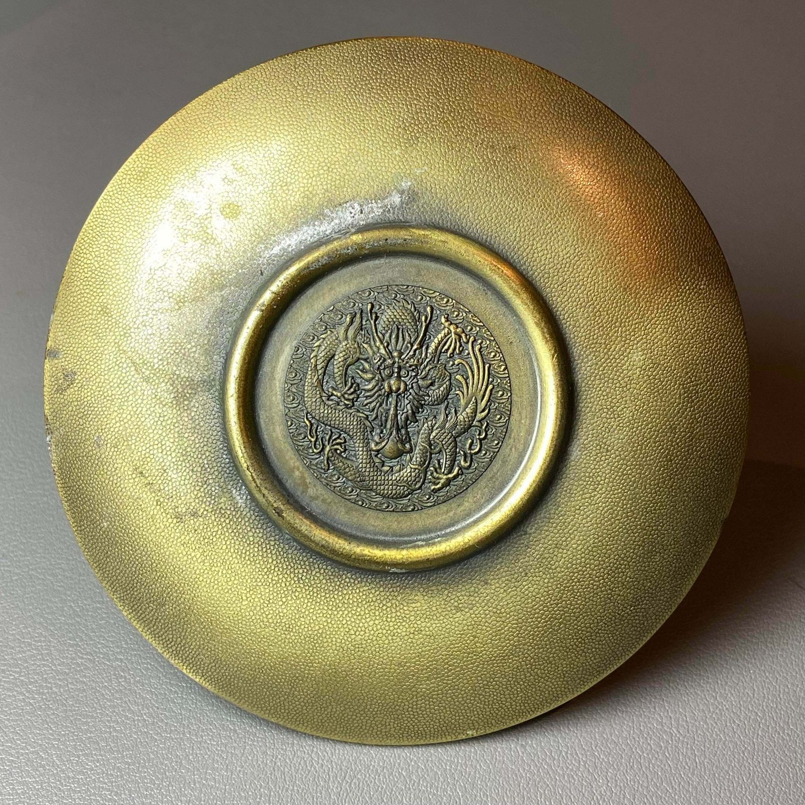 Mid 20th Century Incense Burner Tray Carved Buddhist Lotus And Coiling Dragon photo for sale