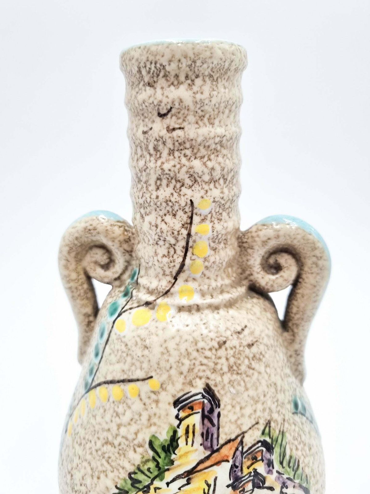 Single Flower Vase In Albisola Ceramic By Vlahov, 1960s photo for sale