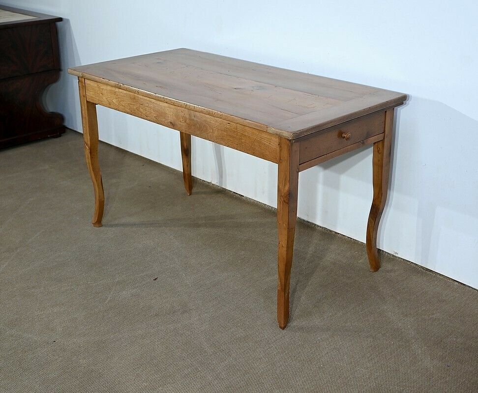 Farm Table In Blond Cherry, Louis XV Style – 2nd Part Of The 19th Century photo Furniture