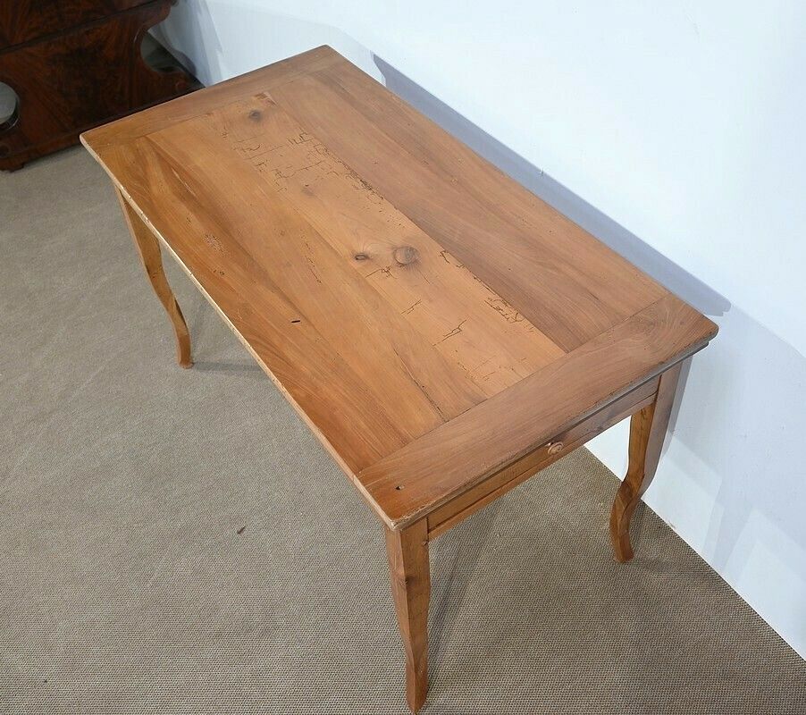 Farm Table In Blond Cherry, Louis XV Style – 2nd Part Of The 19th Century photo 2159.67741982