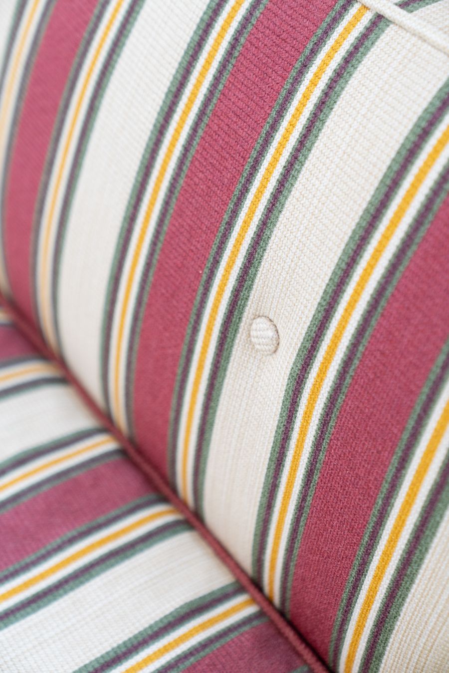 American Lounge Furniture In Original Striped Fabric1970s photo vintage