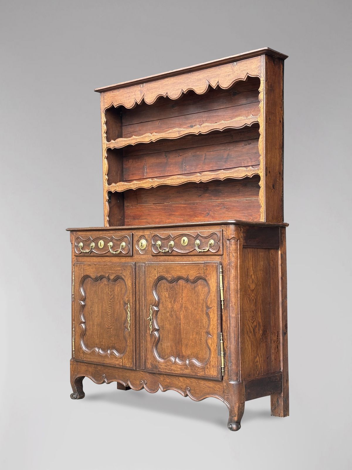 18th Century French Provincial Walnut Buffet Or Vaisellier