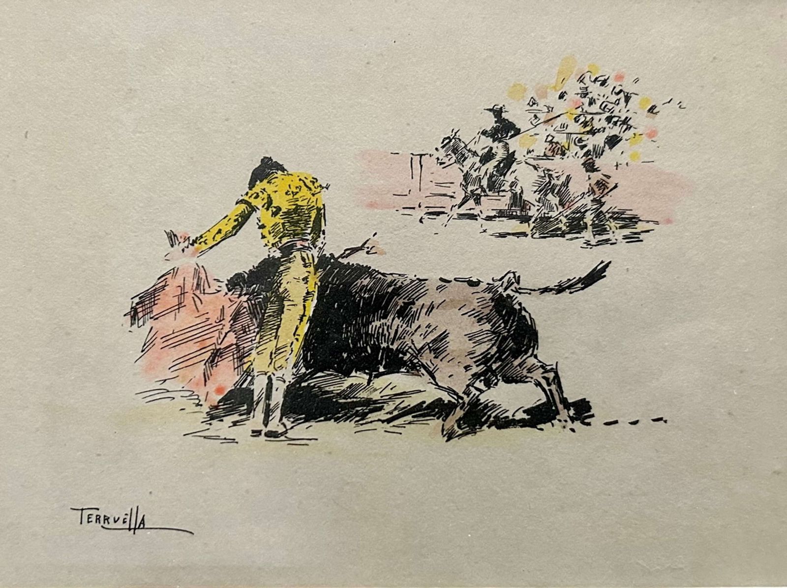 Joaquim Terruella Matilla   Coloured Etchings   Bullfighting` photo 595.0