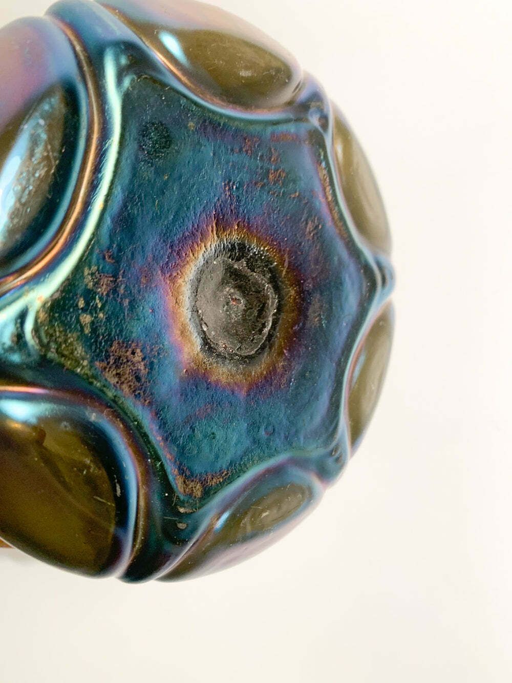 Iridescent Loetz Glass Vase With Flower Opening, 1940s photo buy