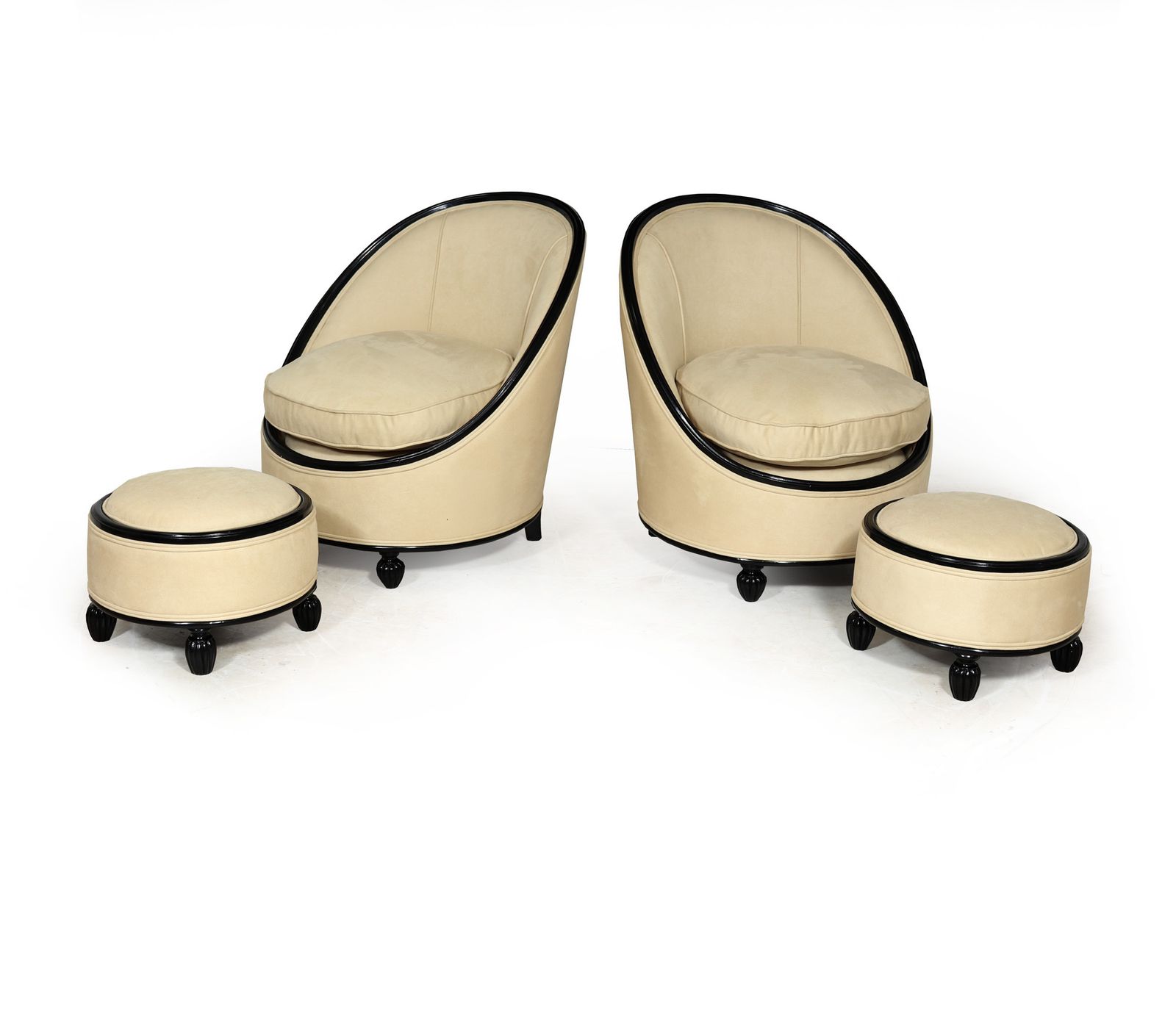French Art Deco Salon Chairs Manner Of Ruhlman C1925 photo for sale