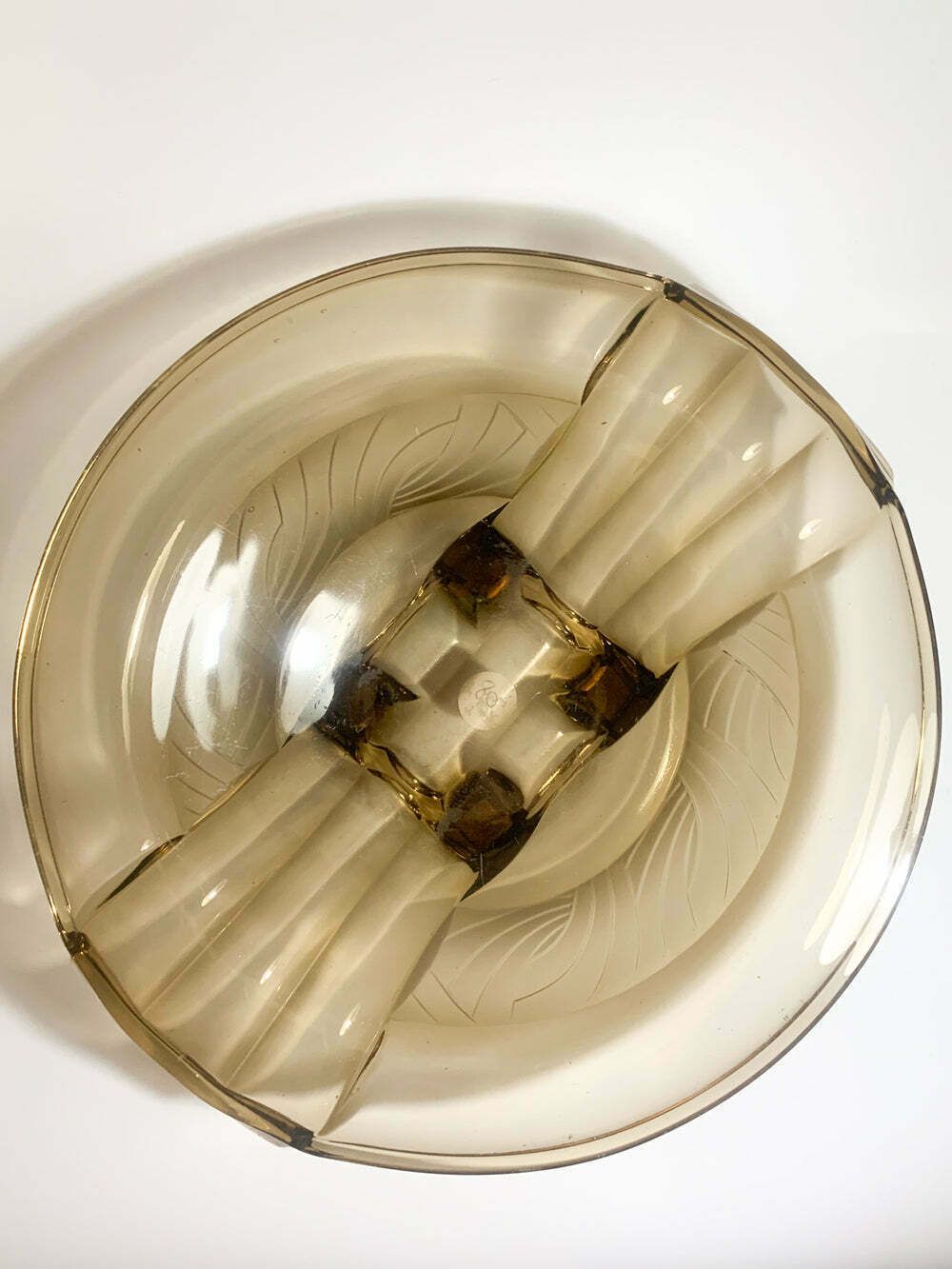 1930s Decò Glass Centerpiece Plate photo furniture