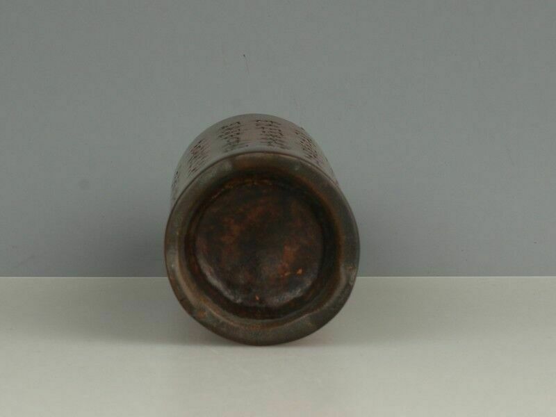 255.0 Chinese Old Bamboo Carved Brush Pen Holder With Poems Pattern photo