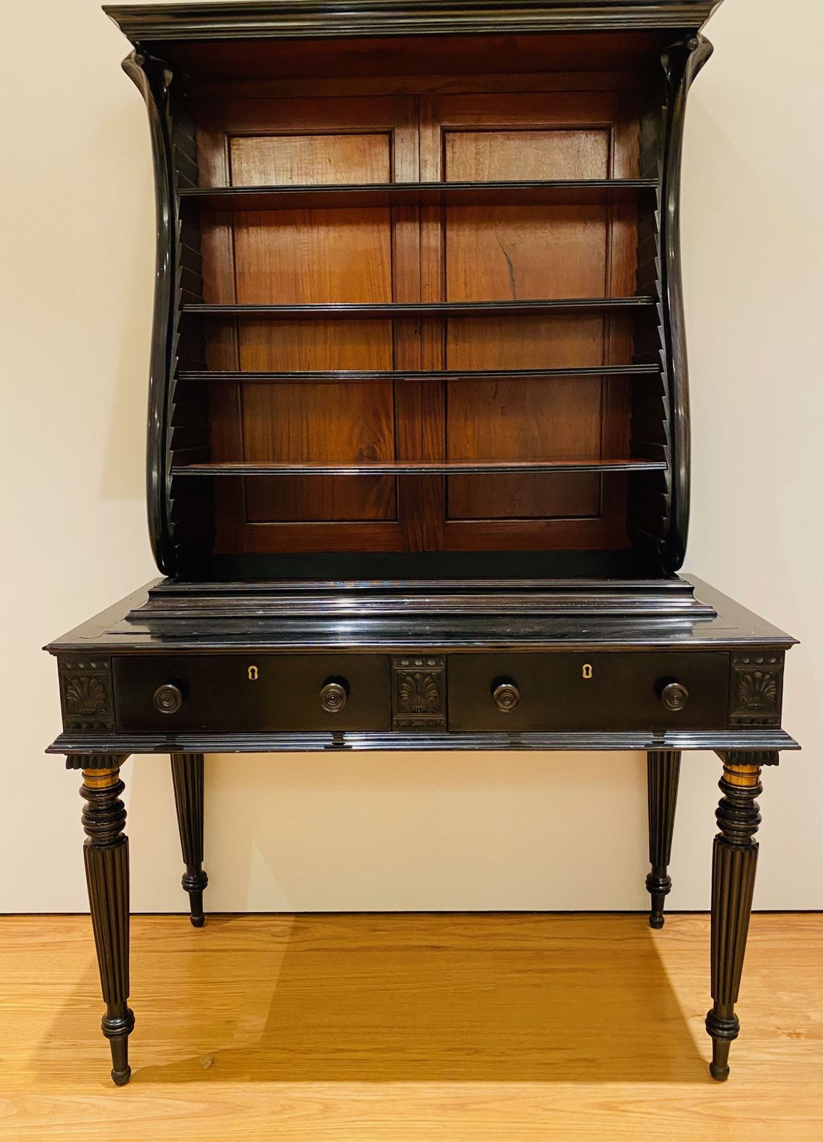Anglo Indian Desk With Book Shelves photo Furniture