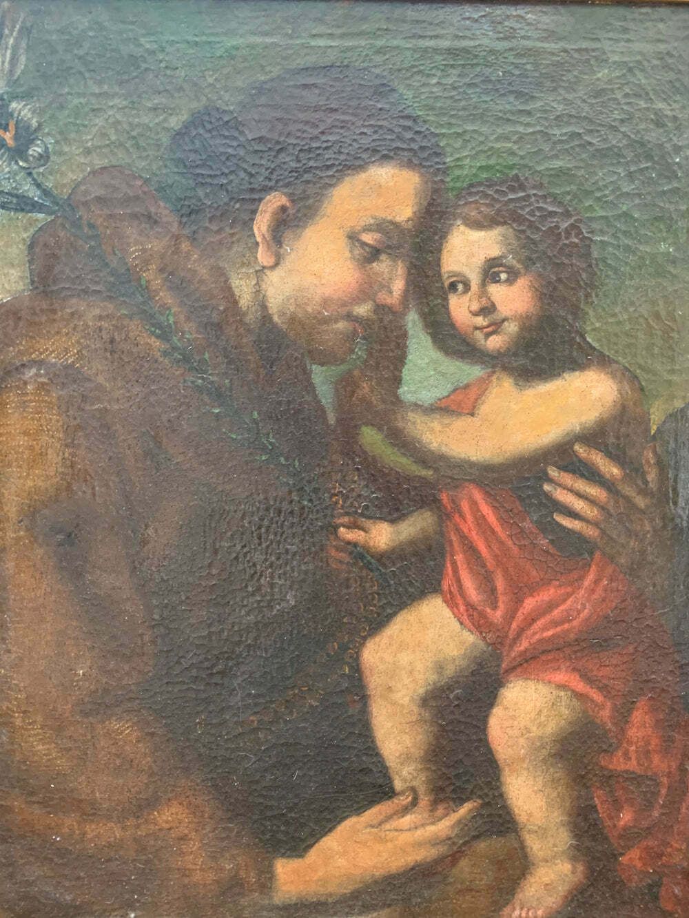 Oil Painting On Canvas Of San Giuseppe From 1700 photo furniture