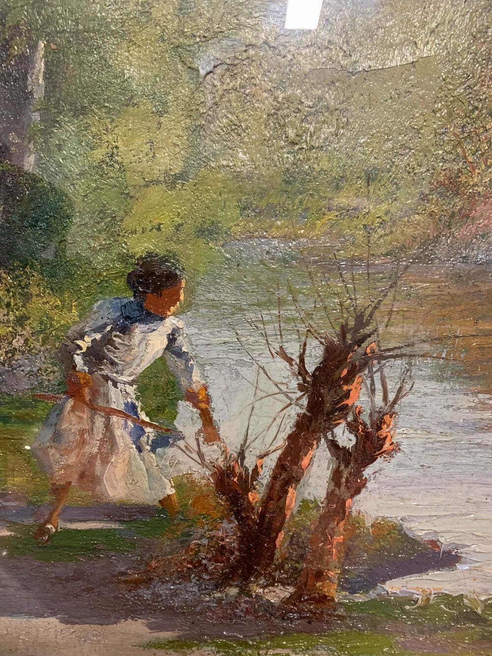 Double Oil Painting On Canvas By Arnaldo Bartoli, 1950s photo vintage